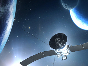 星际卫星 宇航员 太空舱 卫星 地球 飞机飞船 信号雷达 科幻空间站 宇宙星空星云 银河地球 月球
