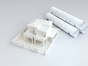 3D C4D  户型设计 房产建筑设计图 施工图纸 沙盘 开发商 温馨室内