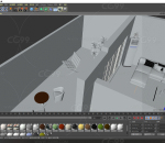C4D户型 房产建筑设计图 施工图纸 沙盘 开发商 C4D 楼梯 房产  温馨室内 3D