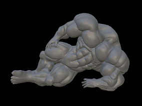 基本人体模型  肌肉男体