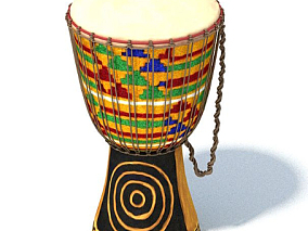 非洲鼓 工艺品模型摆件装饰模型非洲筒鼓模型