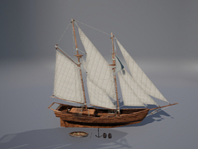 写实船 次时代 模型 海上霸主 海盗船 战船 3D模型 大船 船