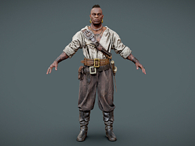 海盗 游戏角色 写实男人 黑人 山贼 赏金猎人 杀手 海贼 武士 强盗
