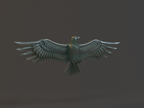 老鹰雕像 雕塑 动物青铜像 3D打印 手办 鹰雕塑 大鹏展翅