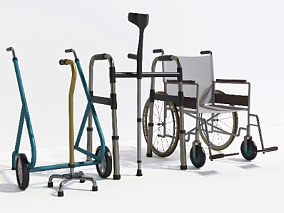 现代医疗器材 医用轮椅 扶手架 拐杖