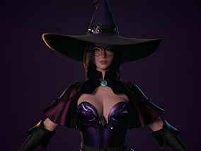 UE4  人物 虚幻女巫  游戏角色 美女巫师 法师