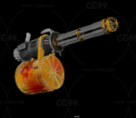 科幻加特林机枪 科幻游戏枪械 火神炮 重型机枪 重武器 旋转机关枪 枪械