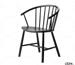 工艺风黑色椅子 max obj fbx 格式