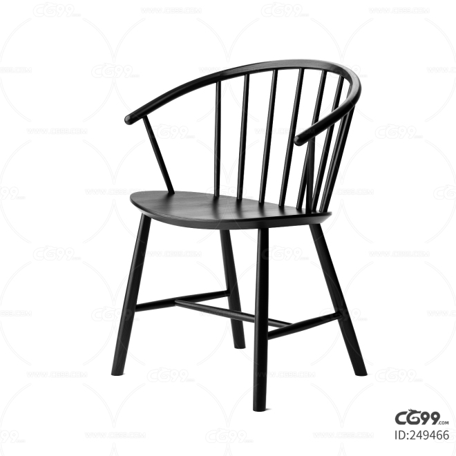 工艺风黑色椅子 max obj fbx 格式