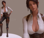 虚拟现实角色 幻想人物 女精灵 女战士 女性 马尾辫