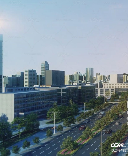 城市建筑动画 城市配楼 未来城市 城市CBD建筑 城市鸟瞰 城市 城市高层