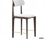 新中式白色皮质木椅子 max fbx 格式