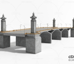 现代风格拱桥 石桥