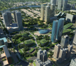 日间 城市建筑动画 城市配楼 未来城市 现代城市CBD建筑 城市鸟瞰 城市 城市高层