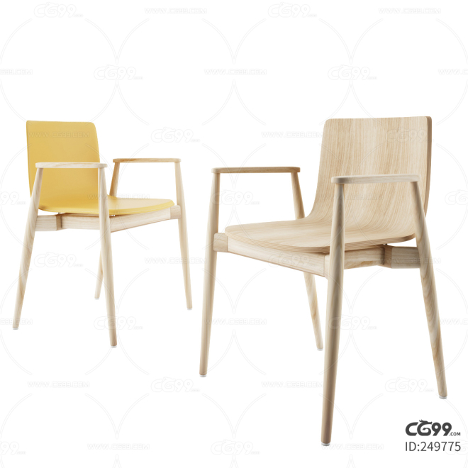 现代单色调椅子 不同的桌椅 max obj 3DS 格式
