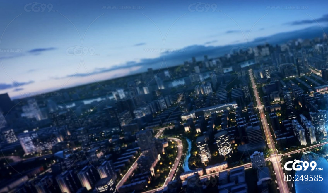城市鸟瞰 城市CBD 城市夜景 城市高层 城市建筑动画 城市配楼 未来城市