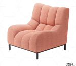 粉色人体工程力学休闲椅 max fbx 格式