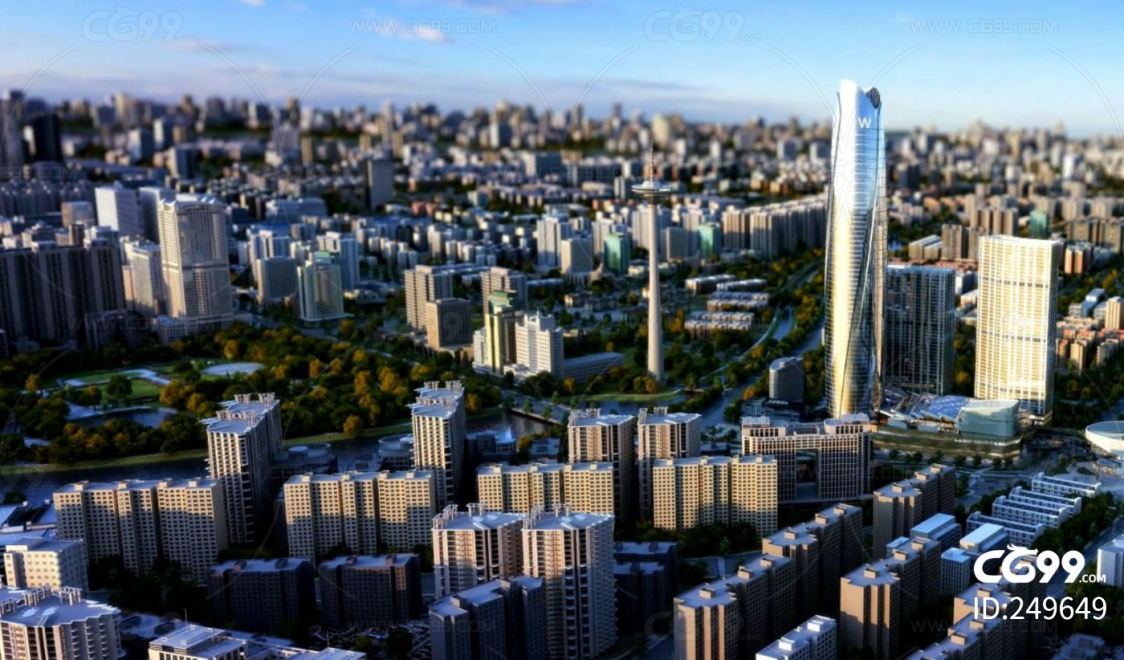城市高层 城市建筑动画 城市配楼 未来城市
