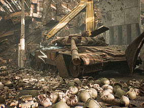 ue5 战争 坦克 废墟 工业 破碎的基地 战争机器