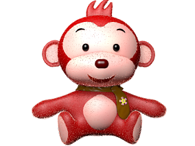 桃红毛绒玩具 猴子 可爱