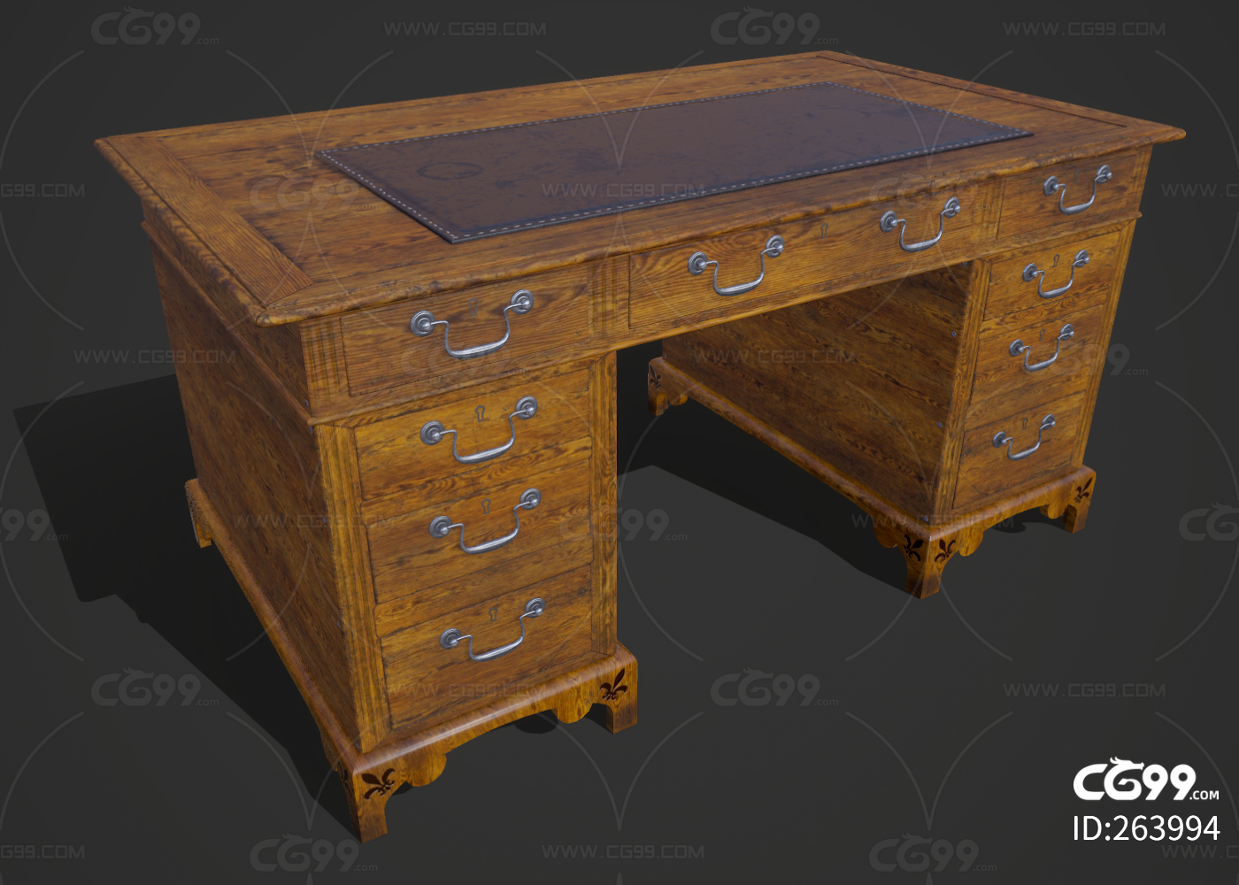 美式古典书桌|工业/产品|家具|yk1086 - 原创作品 - 站酷 (ZCOOL)