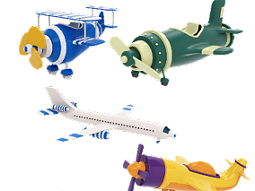 可爱风3D飞机模型 玩具 卡通 飞机 飞行