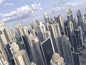 未来科幻建筑 科幻未来 空间场景 科技虚拟 数字城市 元宇宙