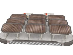 太阳能接收板 外星基地 基地设备 FBX模型