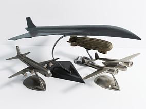 现代飞机摆件 3d模型