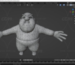 卡通人物 胖子 3D模型 多种文件格式 重量级人物