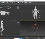 血魔 老鼠精 女怪物 恐怖变异人 半兽人 3D模型 多种文件格式