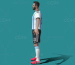 梅西 阿根廷 足球运动员 职业球员  足球先生 帅哥 3D模型 多种文件格式 巨星