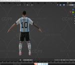 梅西 阿根廷 足球运动员 职业球员  足球先生 帅哥 3D模型 多种文件格式 巨星