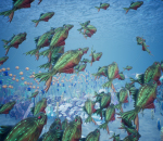 海底鱼群 大海 海底 深海 海草 鱼 海鱼 鱼群动画 海底鱼 热带鱼 海底世界 海洋 珊瑚 鱼群
