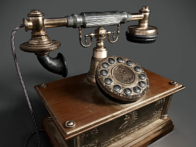 仿古黄铜电话 复古 通讯