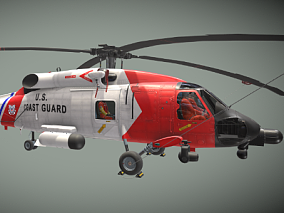（带机舱内部细节）西科斯基 MH-60J“杰伊霍克”直升机     救援直升机    松鸦鹰
