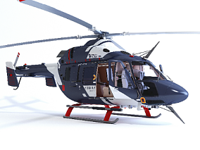 现代风格直升机 3d模型