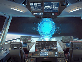 科幻战斗机 驾驶舱 飞船内部 太空战斗机 星际战斗机 未来的