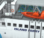 高质量渡轮 旅游船 商用船之 3D模型 多种文件格式 救生艇 观光船 运输船