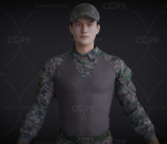 PBR 写实 解放·军 武警 新迷彩 中国人民解放·军士兵 特种部队 数码迷彩 星空迷彩 特战蛙服