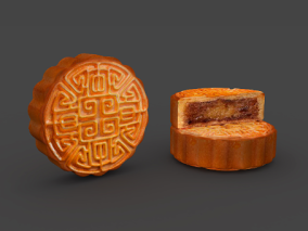 中秋月饼模型 中秋月饼 食品 写实月饼 福字月饼