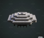 写实 科幻金字塔建筑 未来城市 太空基地【4K贴图】
