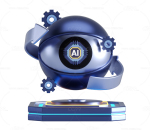 ai科技球 水滴球 科技风AI人工智能 工业机械 3D图标元素 (6)