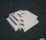 写实 科幻金字塔建筑 未来城市 太空基地【4K贴图】