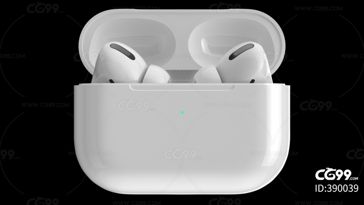 Airpods 2 C4D建模渲染 蓝牙耳机 TWS 苹果耳机
