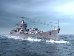 二战日本海军利根级重巡洋舰 利根 筑摩 军舰 战舰 铁甲舰 PRB