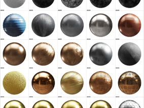 100组各类金属表面PBR无缝纹理贴图合集 CGAxis第26季