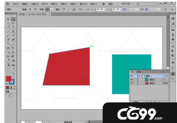 Adobe illustrator移动修改锚点的操作流程