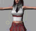 maya绑定高精女人体 写实女模特 服务员  小姐姐4K贴图