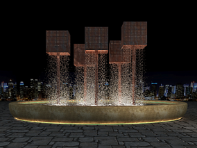 城市喷泉 喷泉 水池 水 水滴 水帘 城市景观 景观 设计